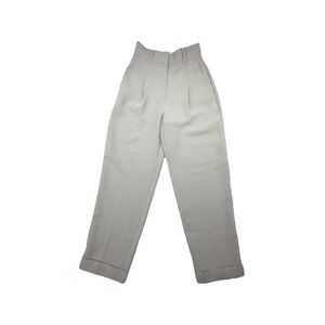 Aritzia Wilfred Womens Size 0 Effortless Pant Crepette Wide Leg High Rise Grey